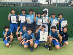 中学男子テニス部　準優勝！